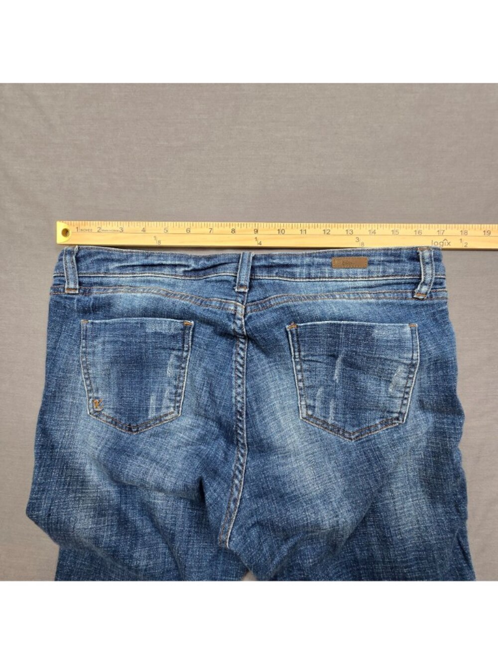 Kut From The Kloth Womens 12P Lauren Crop Straight Leg Petite Jeans Medium Wash - Picture 6 of 6